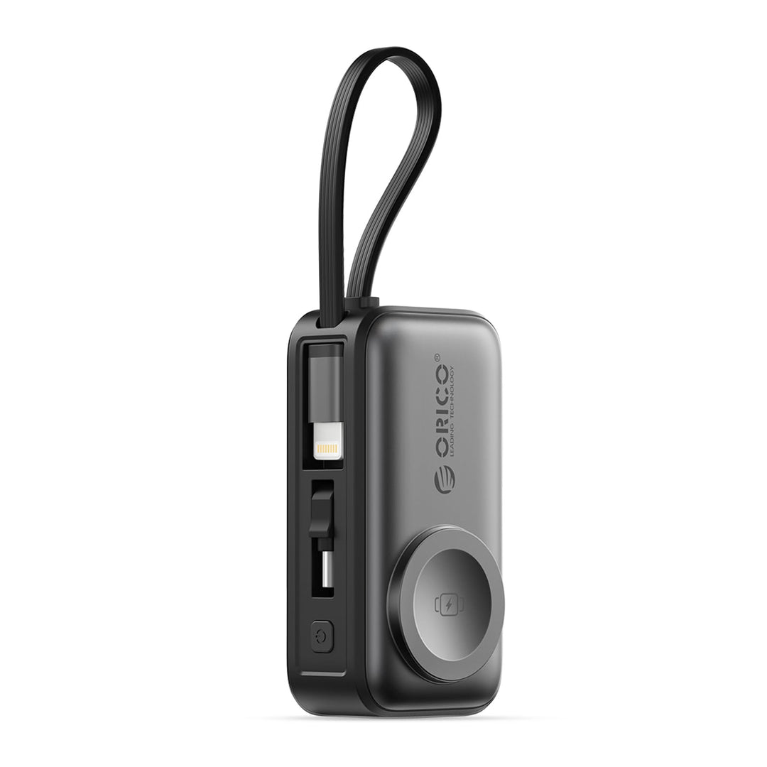 ORICO Mini Powerbank 5000mAh, PD 22,5W Externe Handyakkus mit Klappbarem USB-C Stecker & Lightning K
