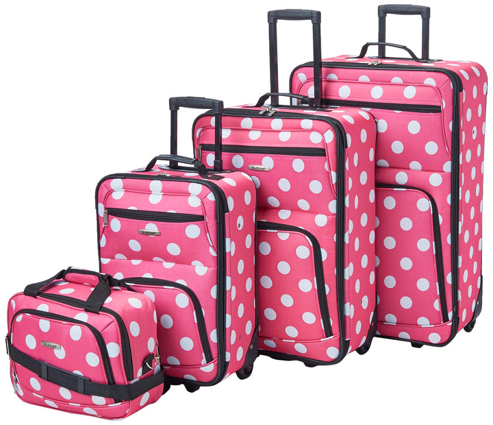 Rockland Polka Softside Aufrechtes Gepäck-Set, Pinke Punkte, Einheitsgrösse, Polka Softside Aufrecht