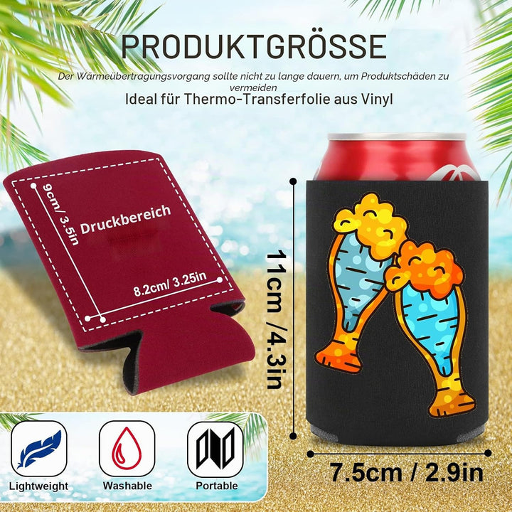 15 Stück 12oz Standard Schaum Dosenkühler Isolierte DIY Kühlmanschette Bierflaschen Dosenhülle Kühle