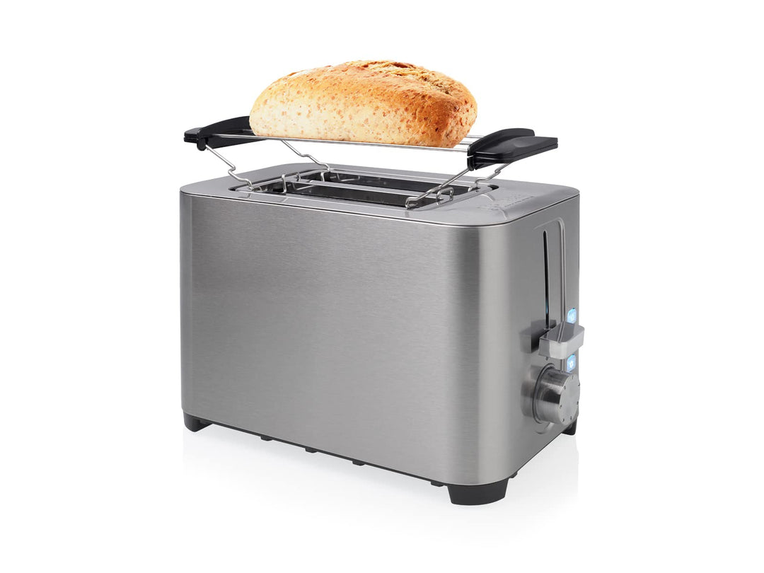 Princess 142400 Steel Toaster 2 - 7 einstellbare Stufen - 850 W 2 Toasts Kurzschlitz, 2 Toasts Kurzs