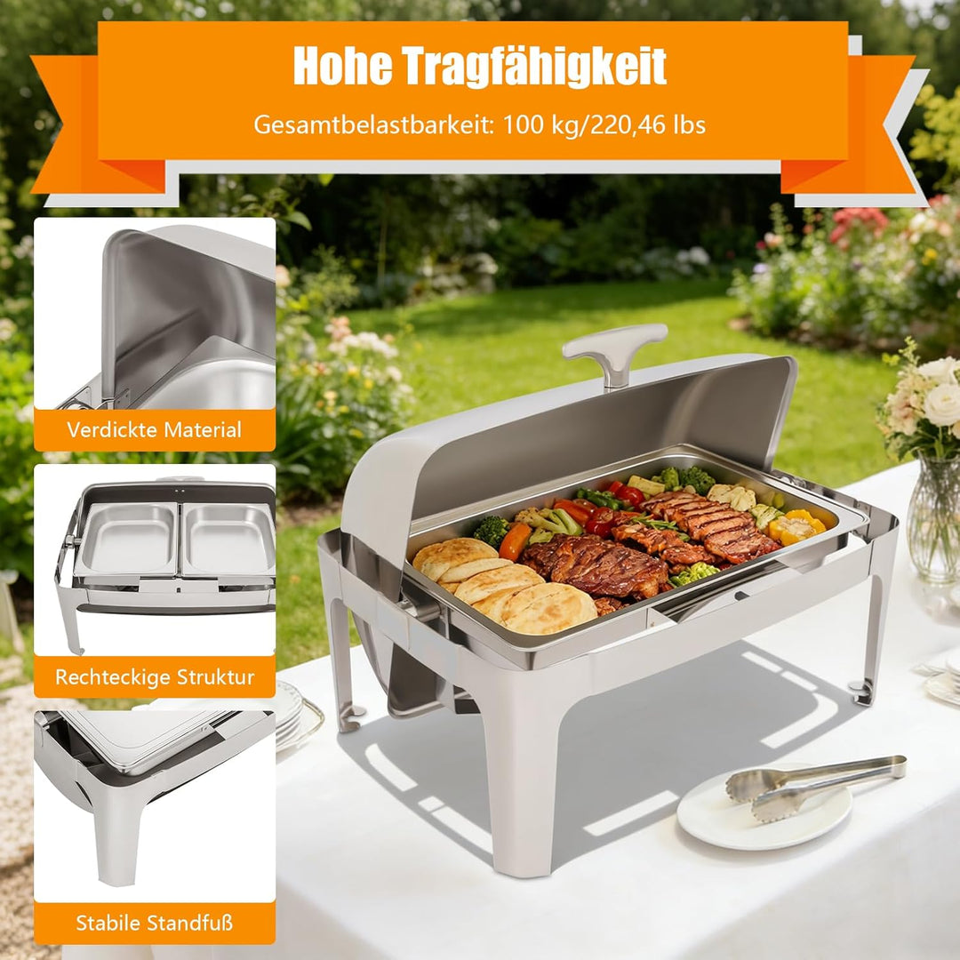 Edelstahl Warmhaltebehälter Kommerzieller Speisewärmer Warmbehälter Essen Warmhalten Behälter Cateri