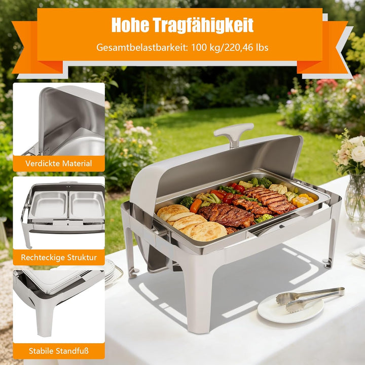 Edelstahl Warmhaltebehälter Kommerzieller Speisewärmer Warmbehälter Essen Warmhalten Behälter Cateri