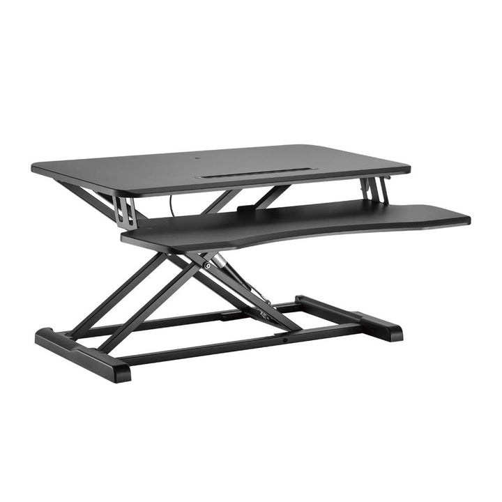 LogiLink EO0033 - Verstellbarer Schreibtischaufsatz mit Tastaturablage mit Gasdruckfeder + eingebaut