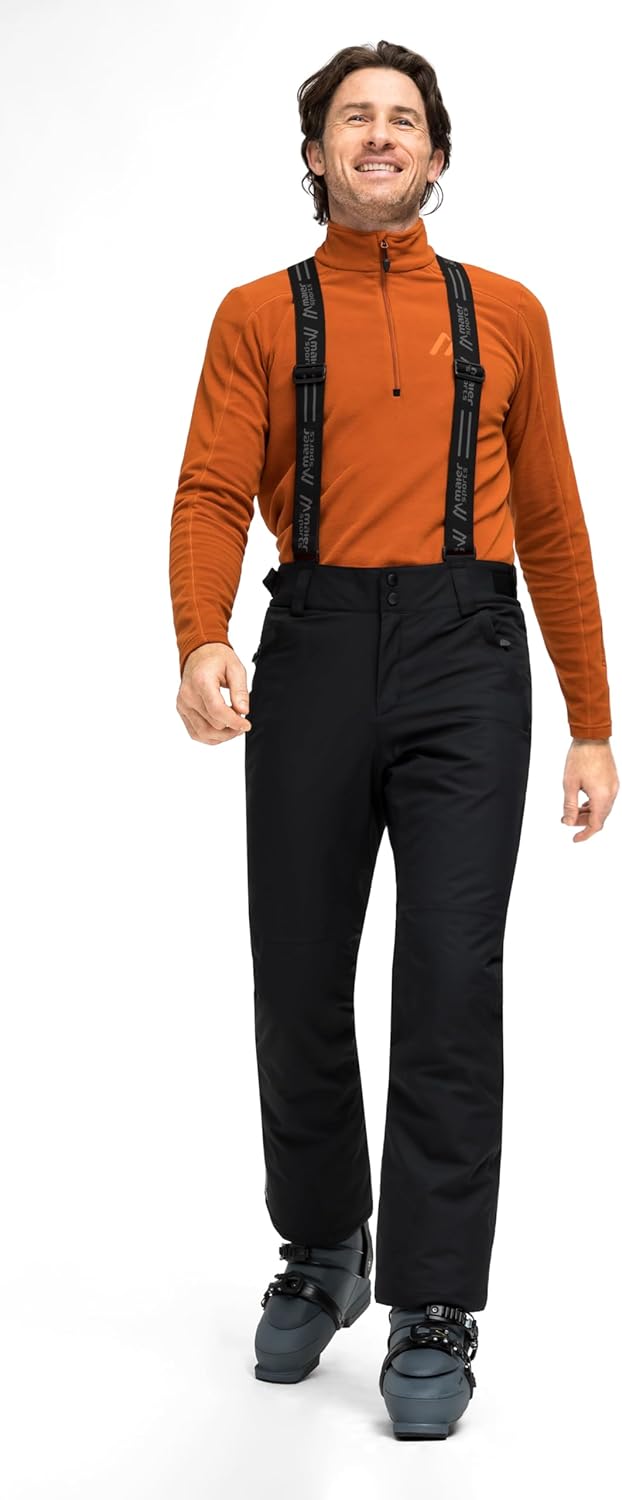 Maier Sports Herren Skihose Corban T 23 Kurz Schwarz, 23 Kurz Schwarz