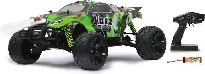 JAMARA Veloce Monstertruck 1:10 4WD Lipo 2,4G LED - Allrad, Elektroantrieb, Akku, 40Kmh, Aluchassis,