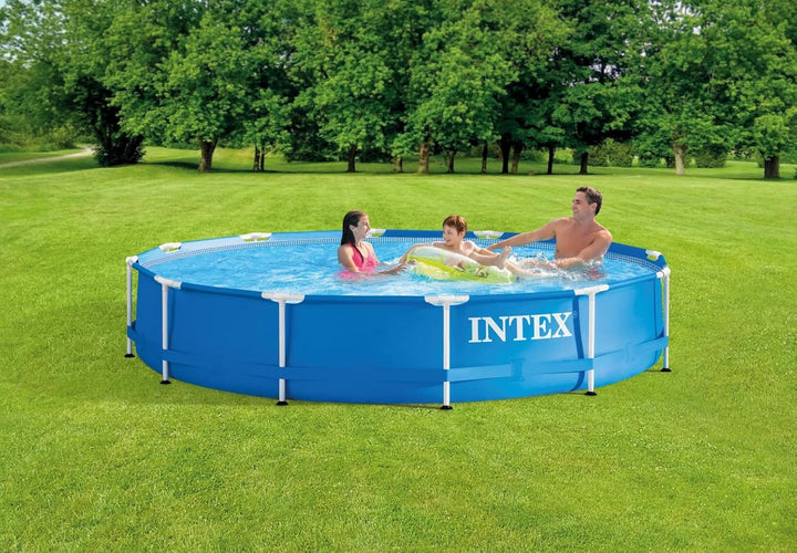 Intex Metal Frame Pool - Aufstellpool - Ø 366 x 76 cm - Mit Filteranlage - 12V 366 x 76 cm