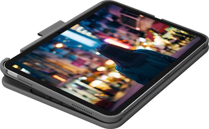 Logitech iPad (10. Generation) Tastatur-Case | Slim Folio mit integrierter kabelloser Tastatur (Graf