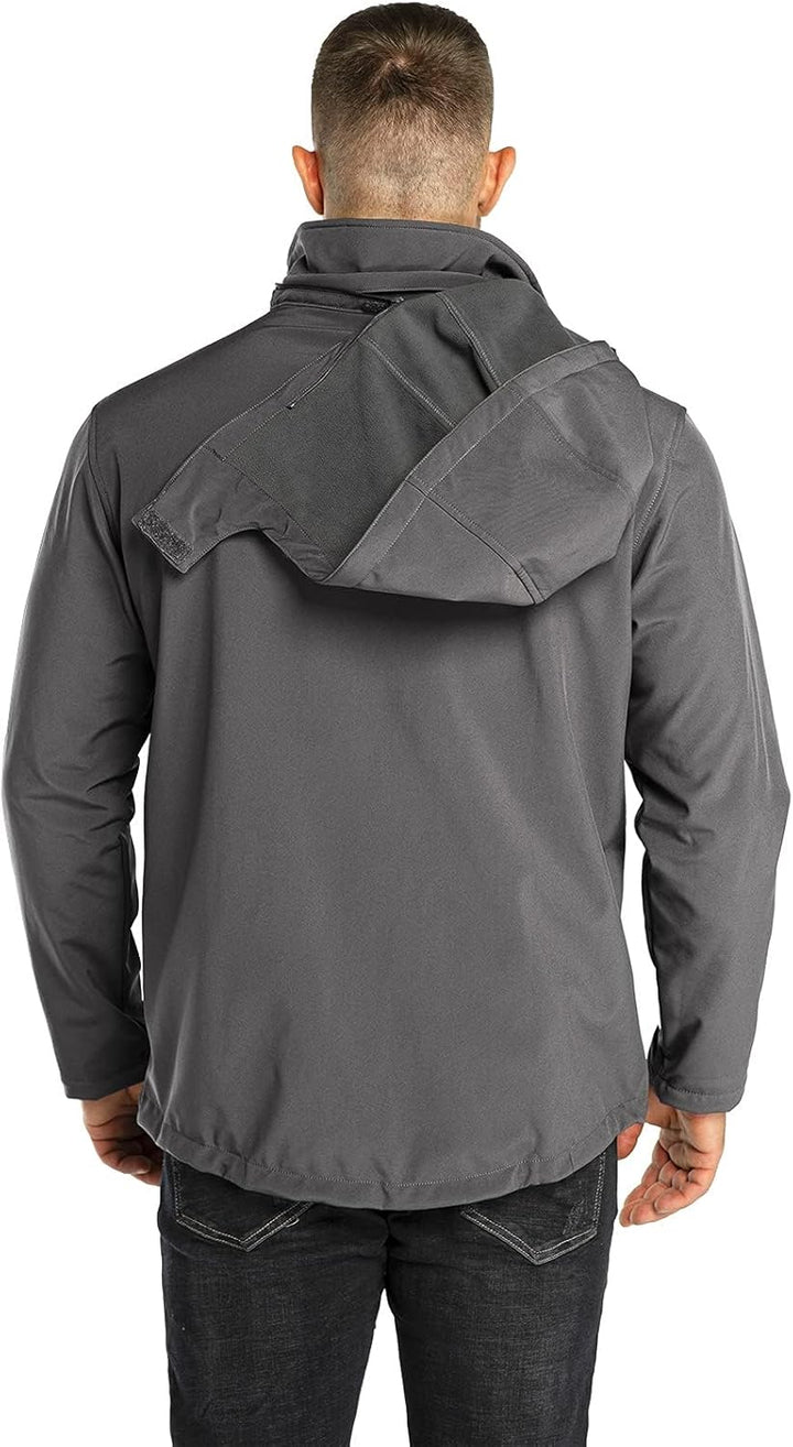 33,000ft Softshelljacke für Herren Wasserdicht Winterjacke Winddicht Warme Fleece Gefüttert Windbrea