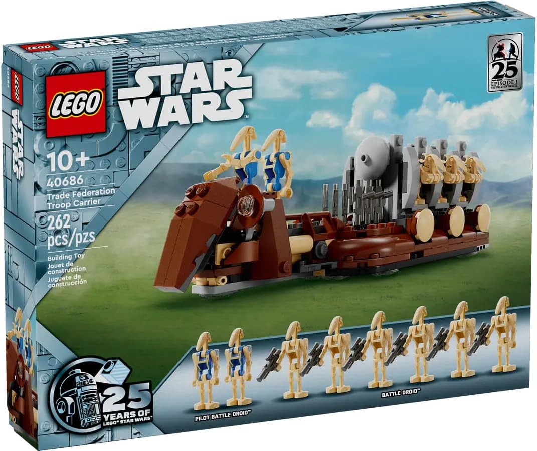 LEGO Star Wars 25th Anniversary GWP 40686: Truppenträger der Handelsföderation, baubares Modell – Fe