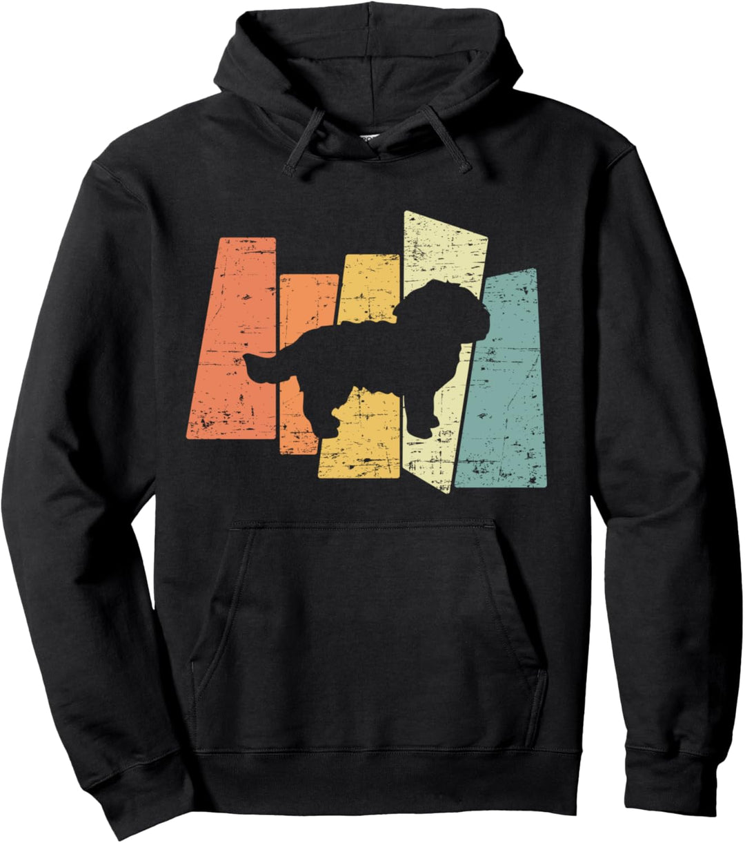 Retro Malteser Hund T-Shirt Geschenk Idee Pullover Hoodie