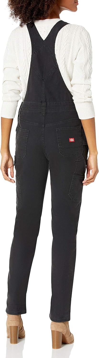 Dickies Damen Duck Double Front Bib Overalls XS Schwarz Abgespült, XS Schwarz Abgespült