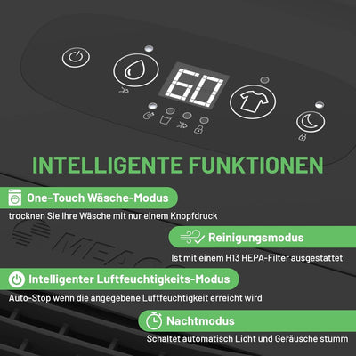 Meaco Ultra Leise Luftentfeuchter - MeacoDry Arete® One 25L Raumentfeuchter & Luftreiniger für Wohnu