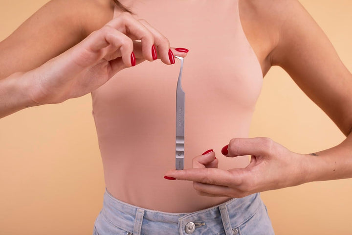 STALEKS PRO Professionelle gebogene Pinzette für Wimpernverlängerung, Mega-Volumen-Formung, Edelstah