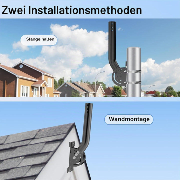 Verstärkter Antennenstab – J-Tube-Stab aus Vollmastell (3,5 cm x 30 cm), ideal für Installation an W