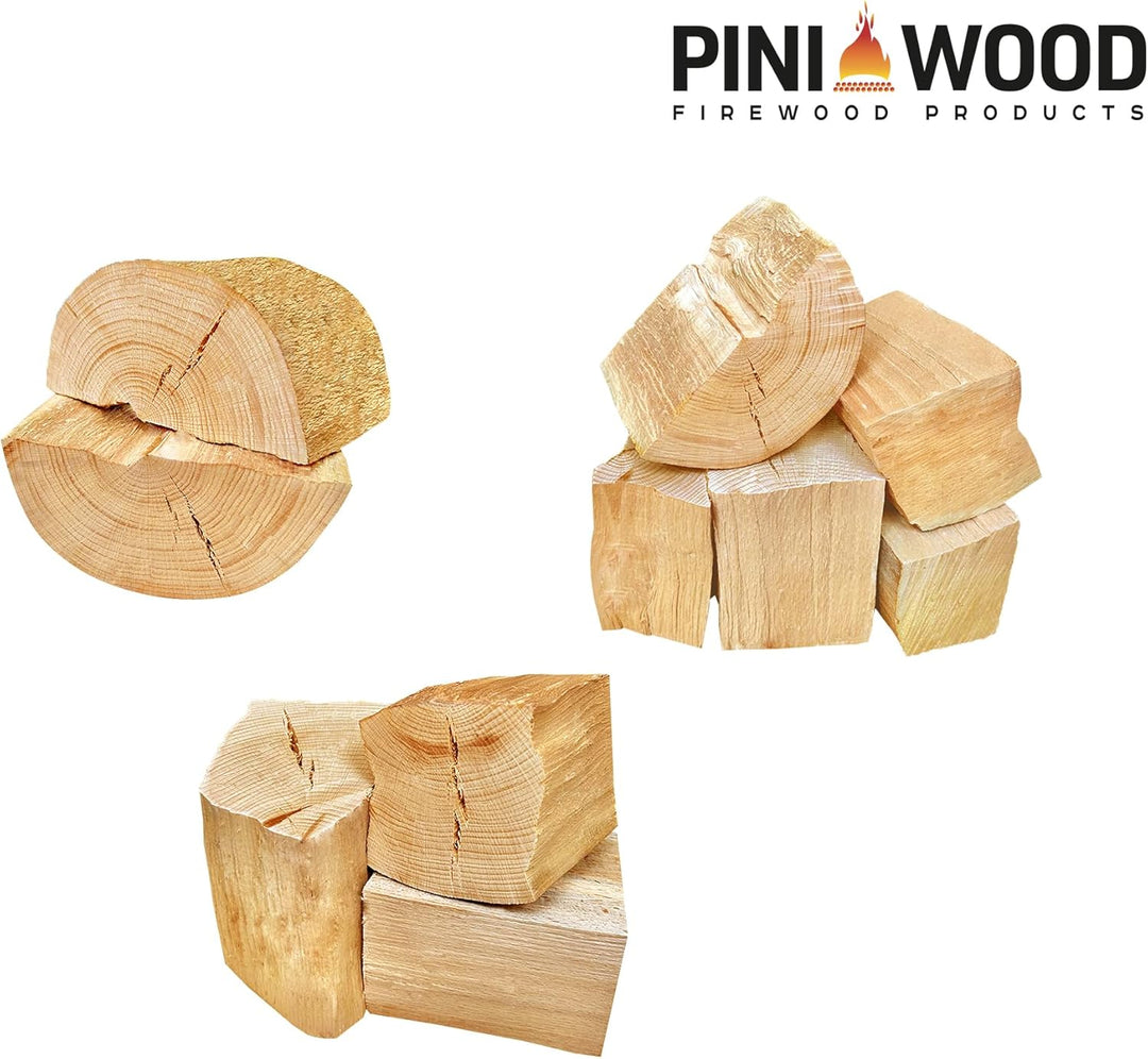 PINI Räucherholz Smokerholz Grillholz BBQ-Holz Wood Chunks Buchenholz OHNE RINDE 15 kg für Smoker Gr
