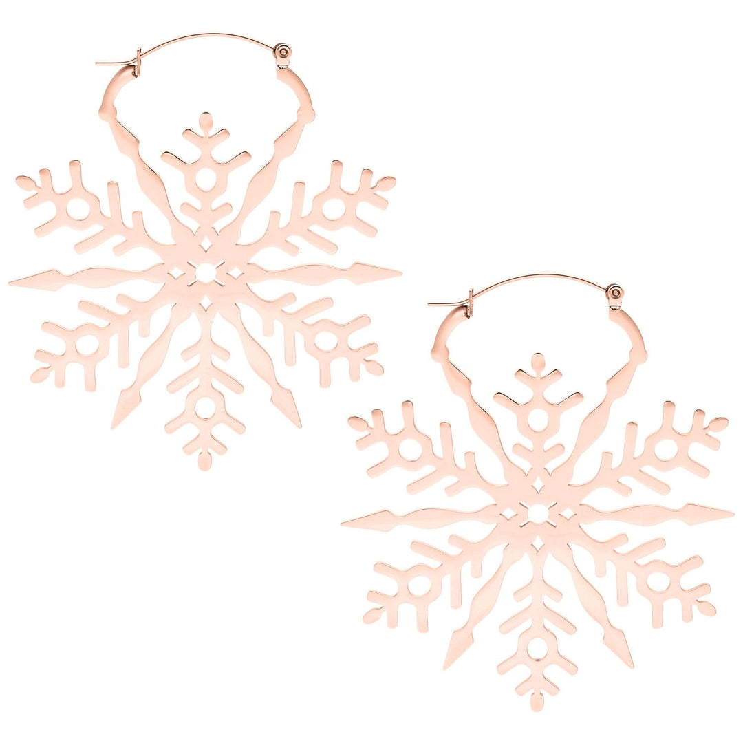 Snowflake Hoops Snowflake Hoops onesize Rosegold, onesize Rosegold