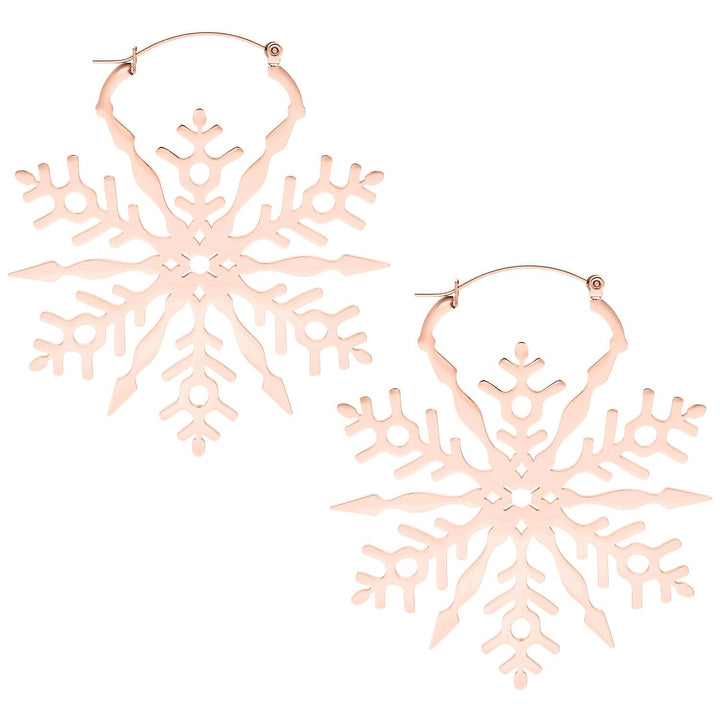 Snowflake Hoops Snowflake Hoops onesize Rosegold, onesize Rosegold