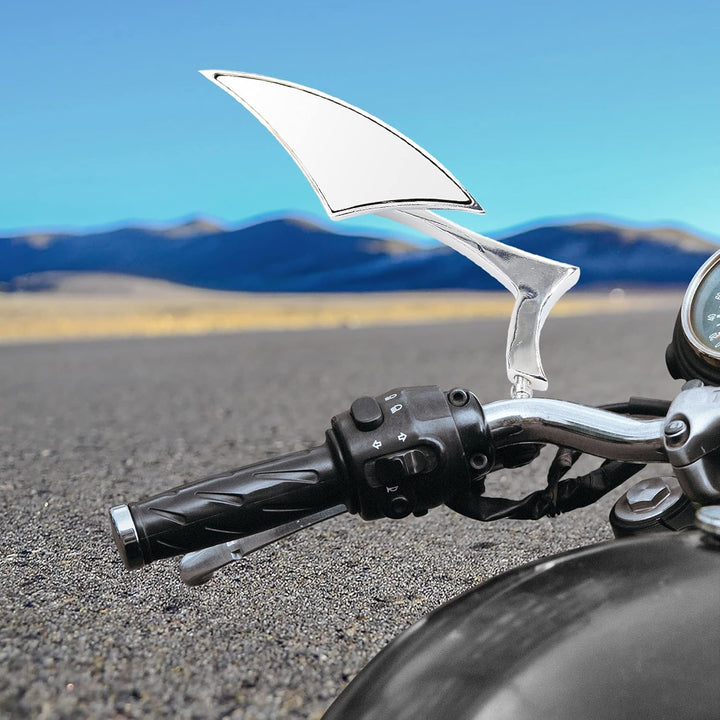 sourcing map Chrom Universal Motorrad Roller Cruiser Chopper Aussenspiegel