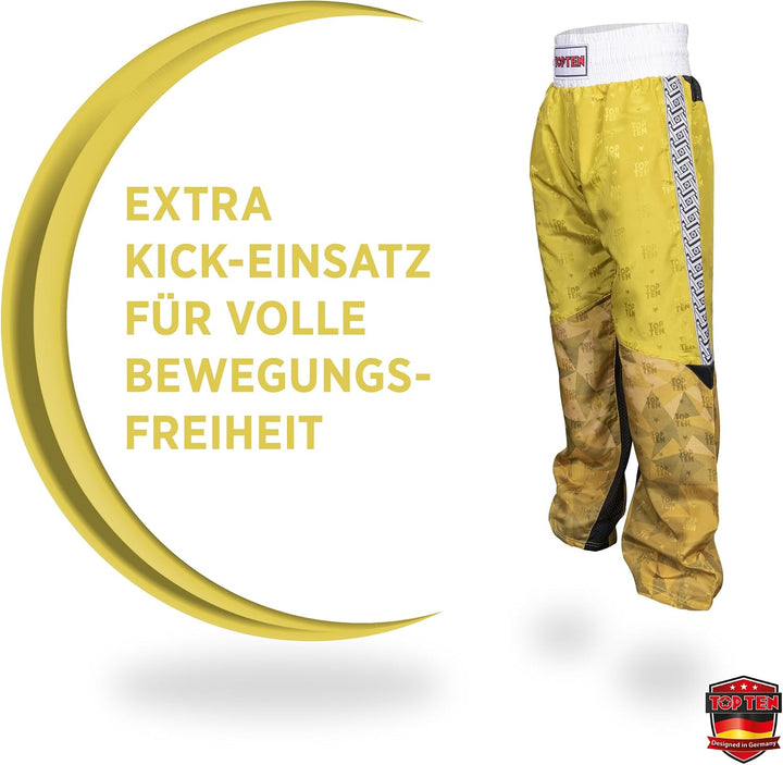 TOP TEN Kickboxhose „Prism“, Gelb