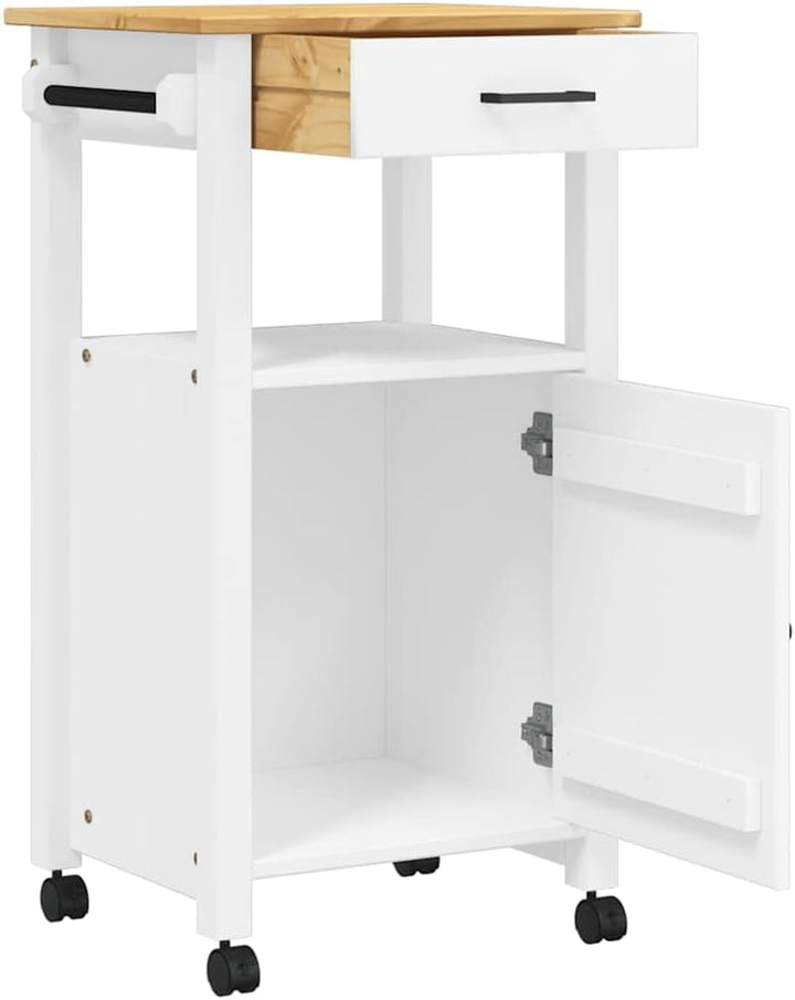vidaXL Küchenwagen, Servierwagen mit viel Stauraum, Beistellwagen für Küche Wohnzimmer Badezimmer, T