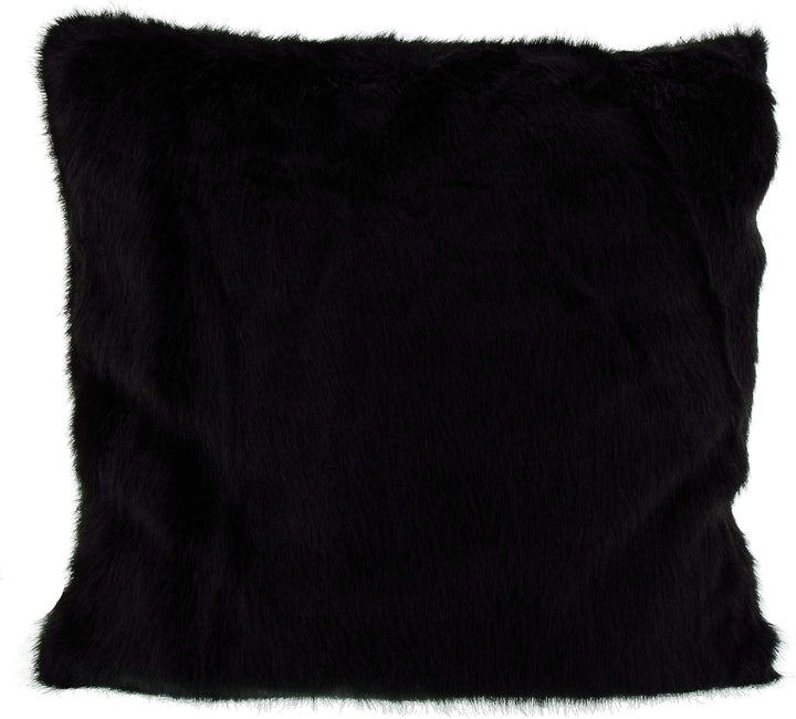 Gözze - Wohnkissenhülle, Kunstfell in edler Pelzoptik, Design Nerz, 50 x 50 cm - Schwarz, Nerz