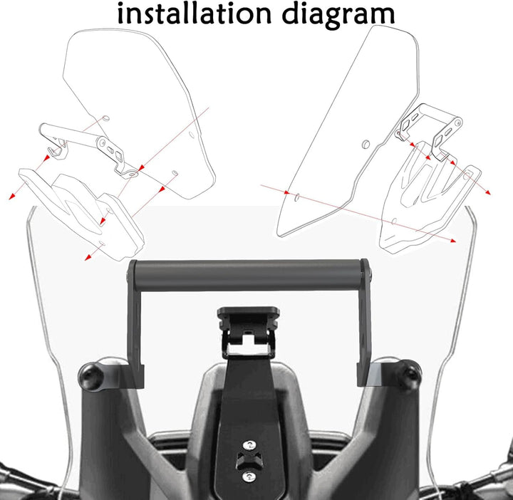 Navi Halterung für Motorrad Multistrada 1200/1260/950/V2 Frontlenker/Mittelhalter