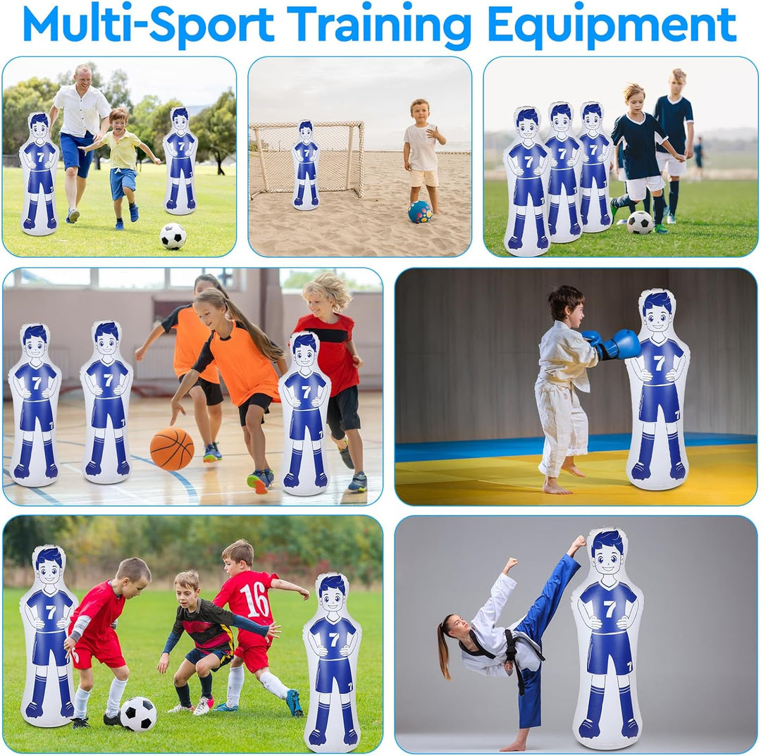 Aufblasbare Fussball Dummy aus PVC, Fussballtraining Dummy Trainingspuppe für Torwart Freistossverte