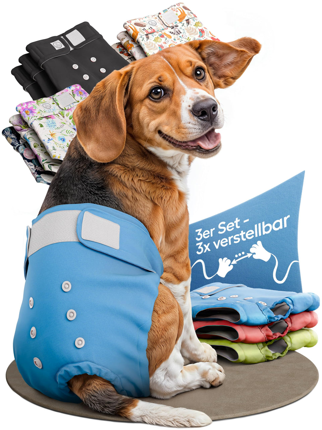 HUND IST KÖNIG Hundewindeln für Hündinnen (3 Stück) - Hochabsorbierende Läufigkeitshose für Hündinne