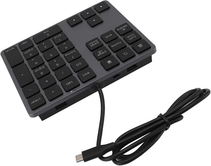 Zunate USB-C-Ziffernblock, HUB 5 Gbit/s, Kabelgebundenes Zahlentastatur-Pad, Kabelgebunden, Plam-Grö