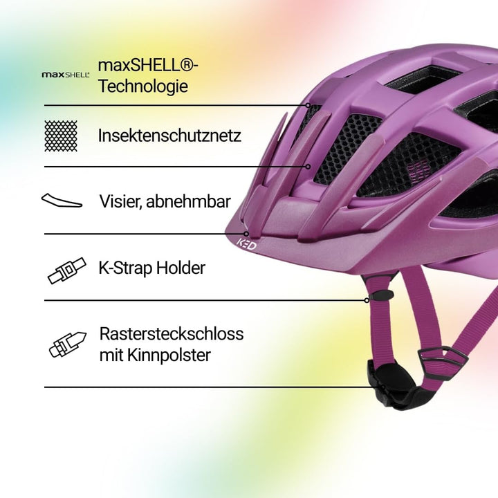 Kailu Kinder Fahrradhelm mit LED-Rücklicht, Reflektor, Flexible Grösseneinstellung Jungen Mädchen Vi