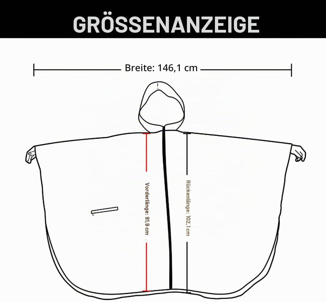 Regenponcho Damen/Herren Outdoor Jacket – Wasserdicht, Leicht &amp; Packbar für Wandern, Camping Mit Kap