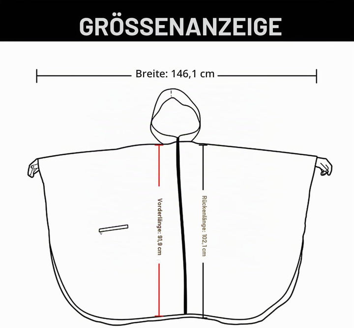 Regenponcho Damen/Herren Outdoor Jacket – Wasserdicht, Leicht &amp; Packbar für Wandern, Camping Mit Kap