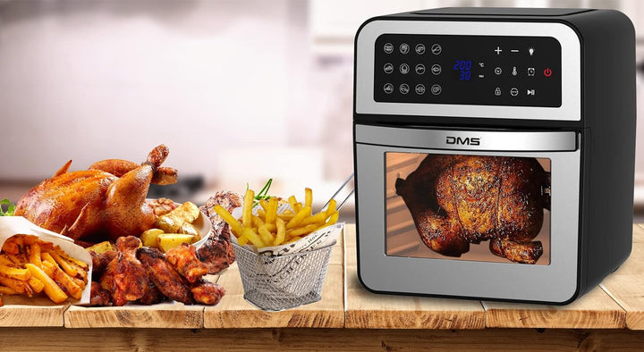 DMS XXXL 12 Liter Heissluftfritteuse Fritteuse| Backofen | Heissluftgrill | Dörrautomat | Drehgrill