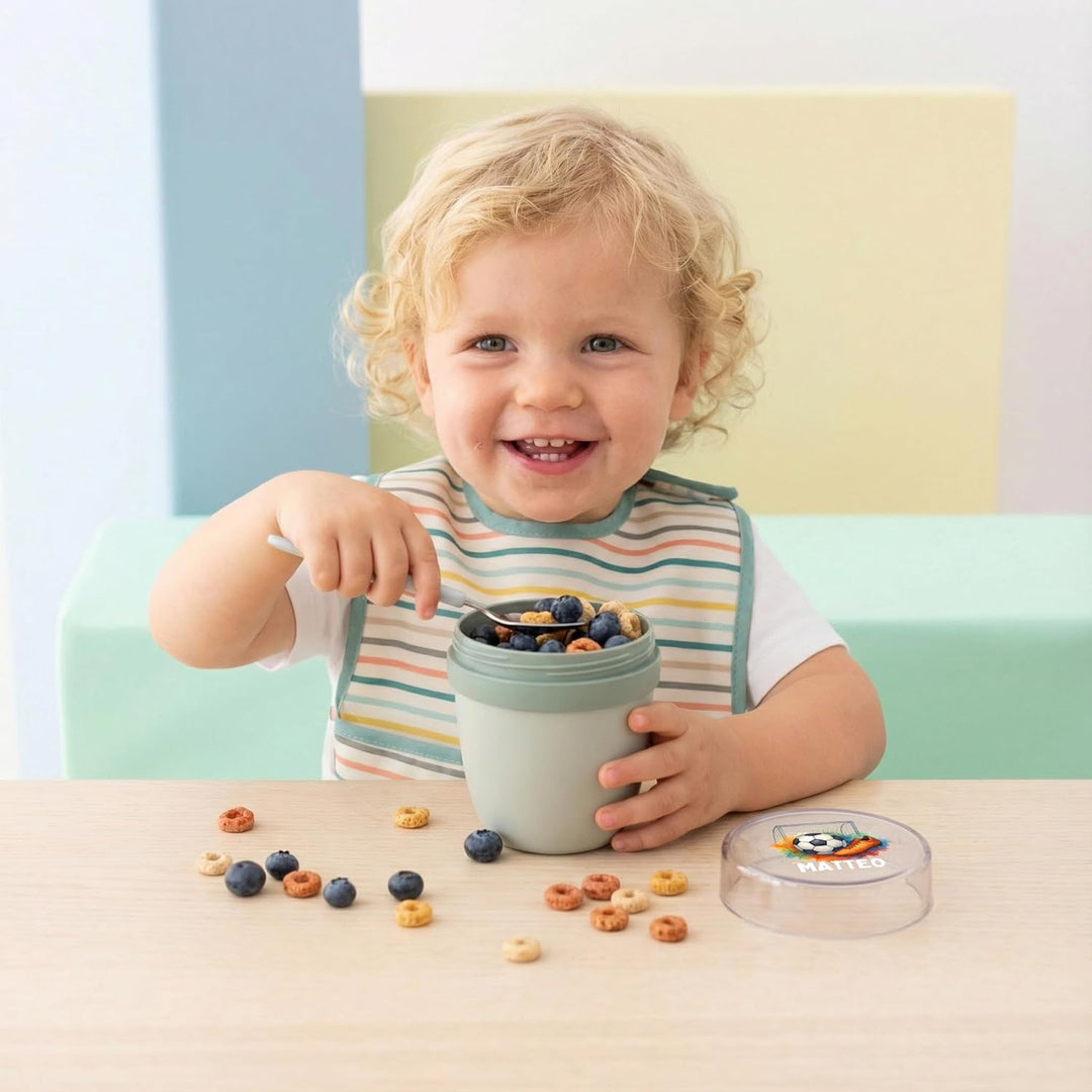 Bärenfreunde Mepal Müslibecher personalisiert, Pot Joghurtbecher, to go Becher, Geeignet für Tiefküh