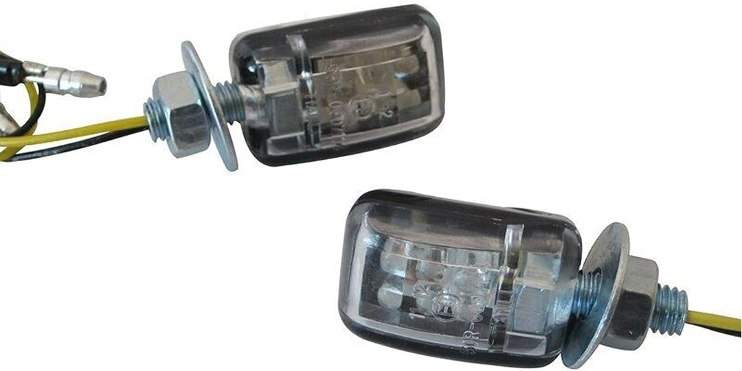 Universelle Blinklichter für Motorräder, E-Prüfzeichen, schwarz, mit Mikro-LED