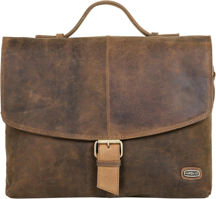 Harold's Lehrertasche 38 x 29 x 9 cm Rind-Leder Aktentasche Aktenmappe braun 339703