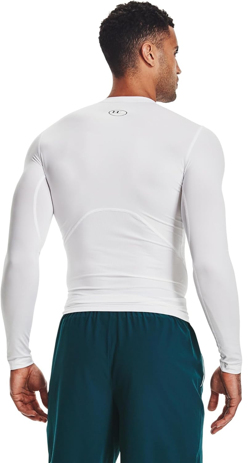Under Armour HeatGear Kompressions-Langarm-T-Shirt für Herren Weiss M Tall, Weiss M Tall