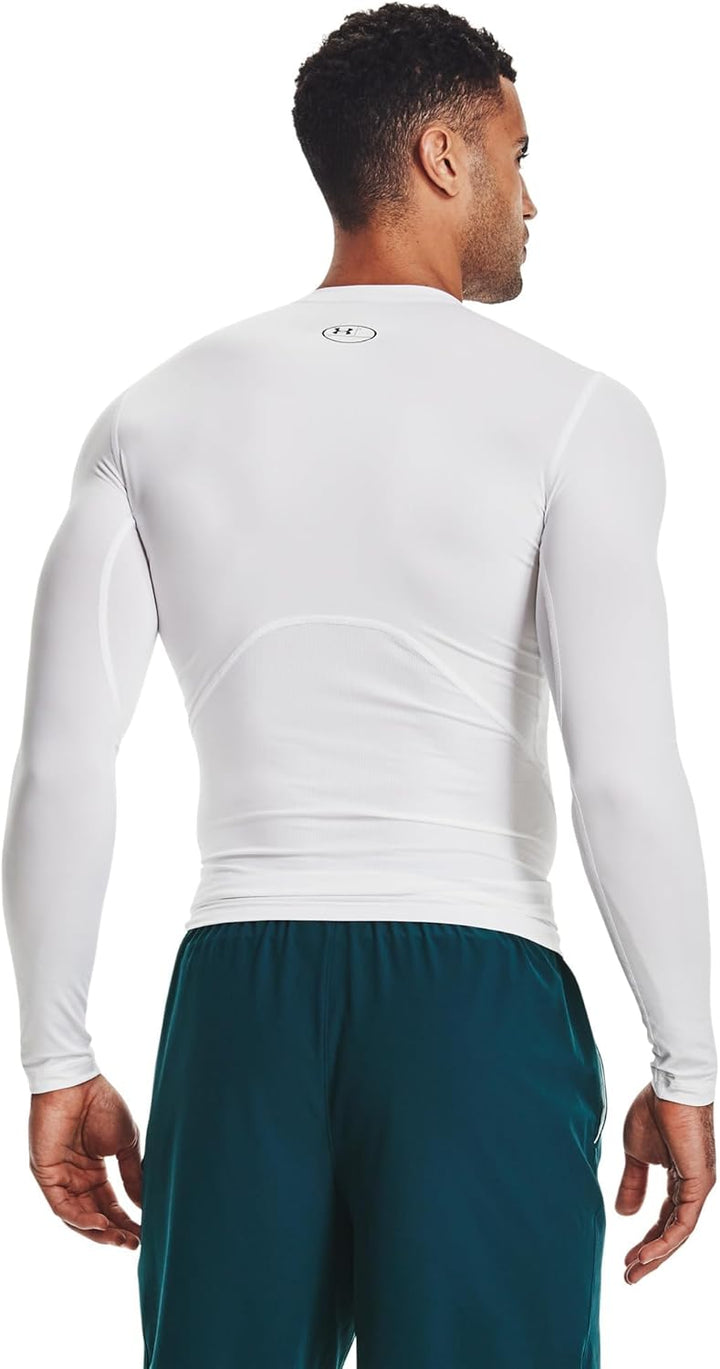 Under Armour HeatGear Kompressions-Langarm-T-Shirt für Herren Weiss M Tall, Weiss M Tall