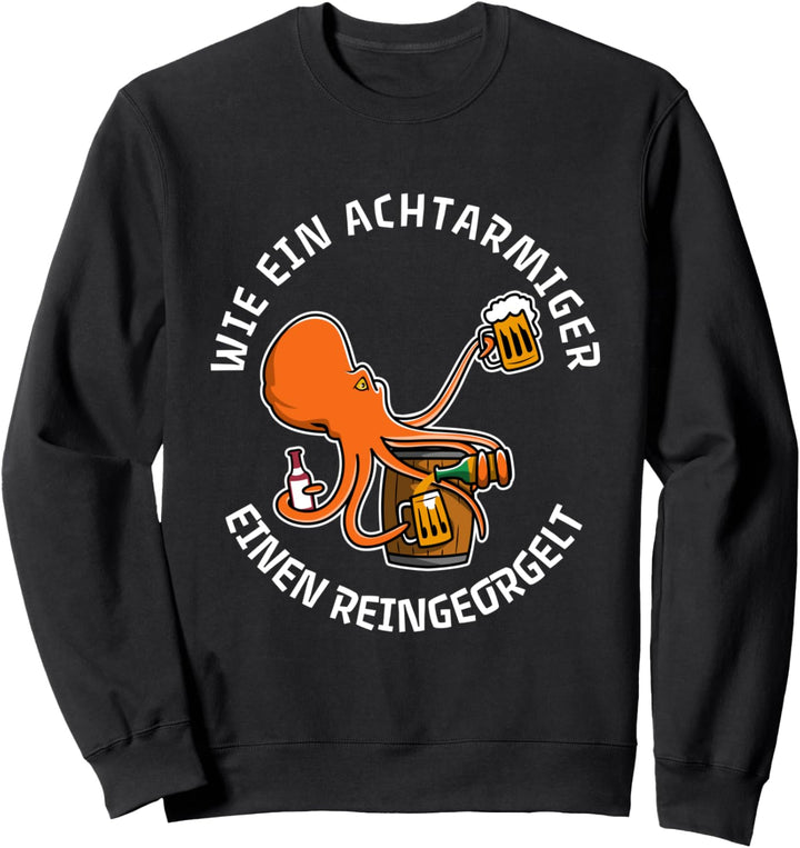 Wie ein Achtarmiger einen reingeorgelt Sweatshirt