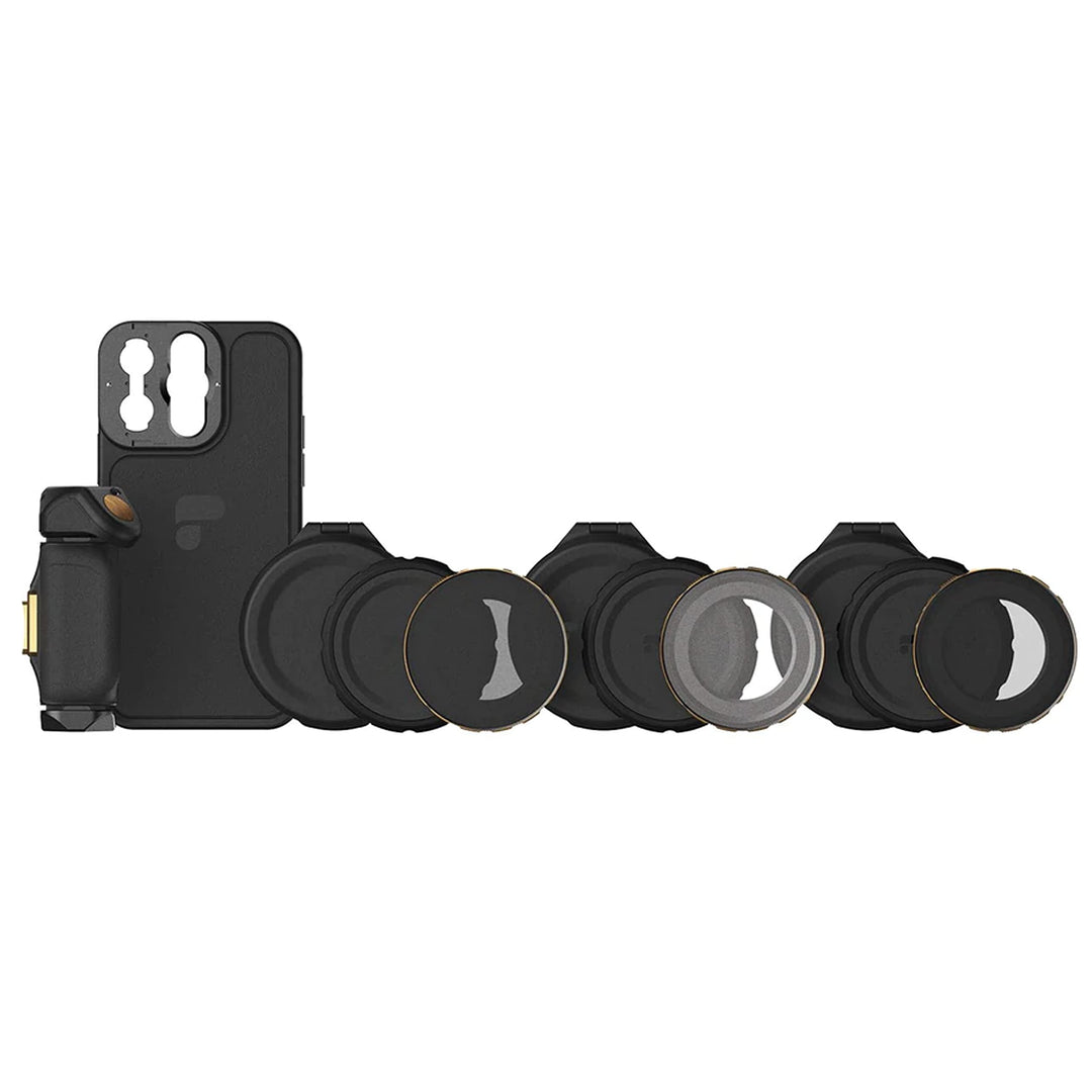 PolarPro - LiteChaser - iPhone 13 - PRO - Kit für Regisseure - Tasche - Filter - Griff - Bluetooth A