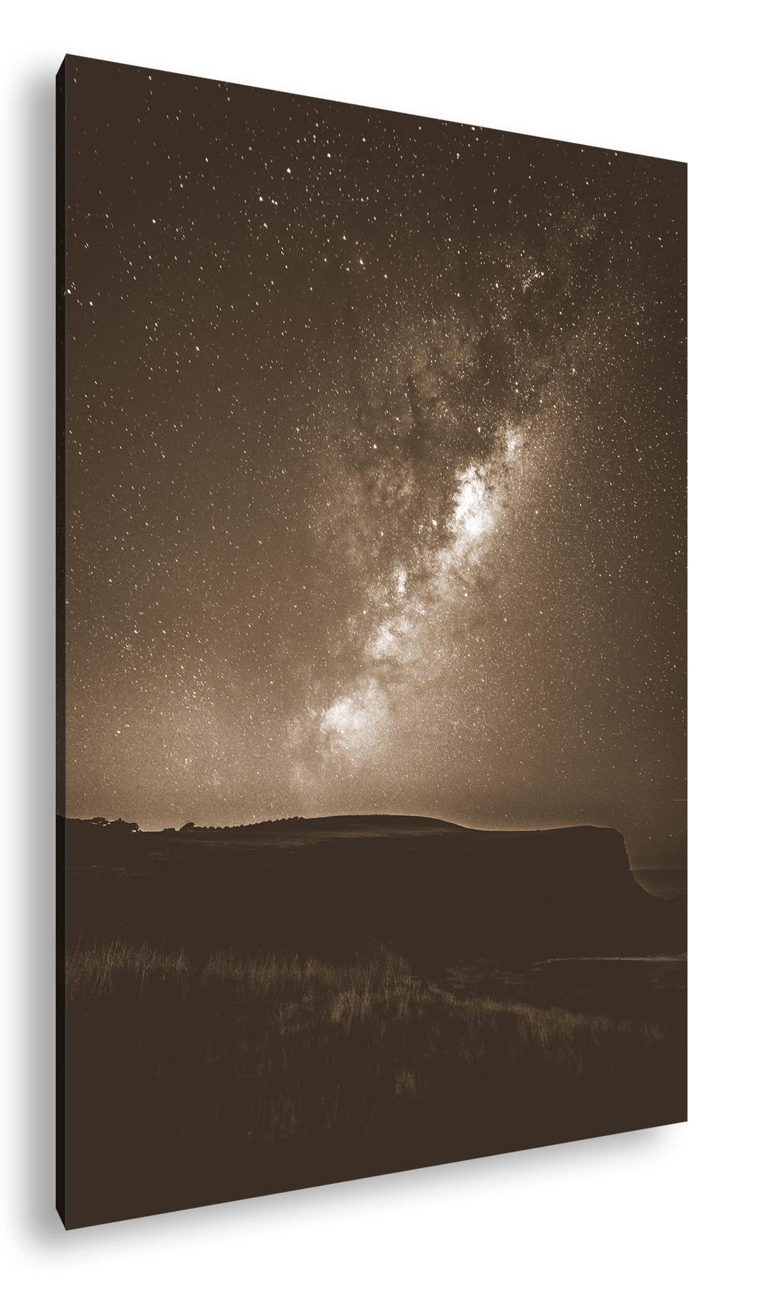 deyoli unsere magische Galaxie am Nachthimmel Effekt: Sepia, Format: 80x60 als Leinwandbild, Motiv f
