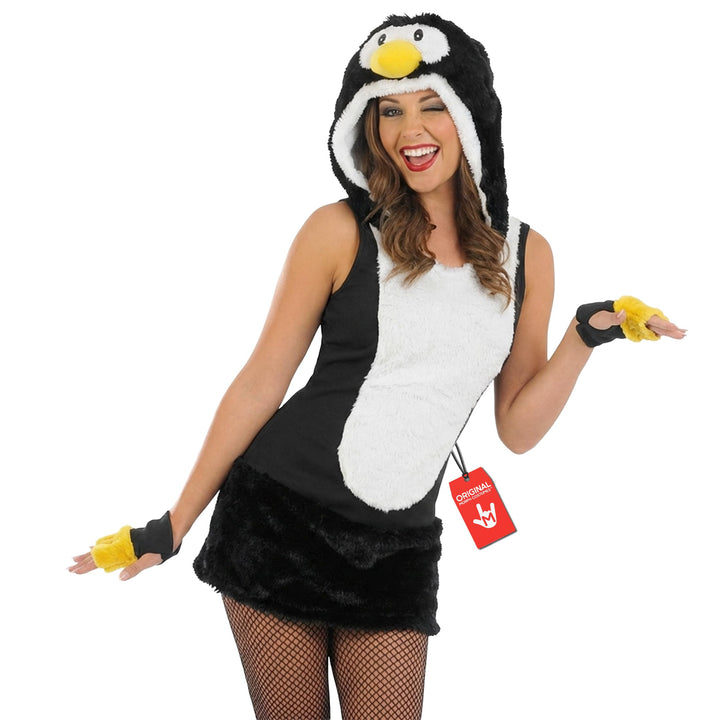 Fun Shack Schwarz Pinguin Kostüm Damen, Tierkostüm Pinguin Erwachsene, Pinguinkostüm Damen, Pinguin