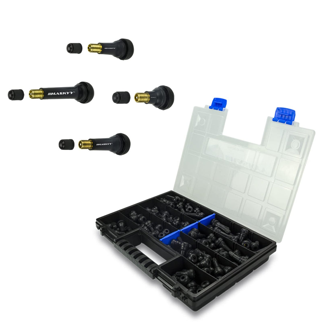 150x Haskyy Auto-Gummi-EPDM-Reifen-Ventile-Set-Satz 25x TR412 + 50x TR413 + 50x TR414 + 25x TR418 I