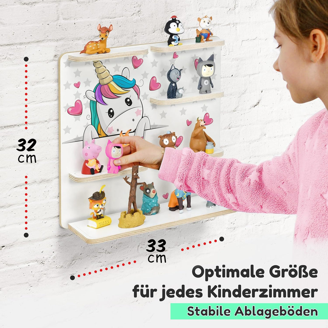 stadtecken Holzregal für Musikbox – Passend für Toniebox & ca. 35 Tonies | Perfekte Aufbewahrung für