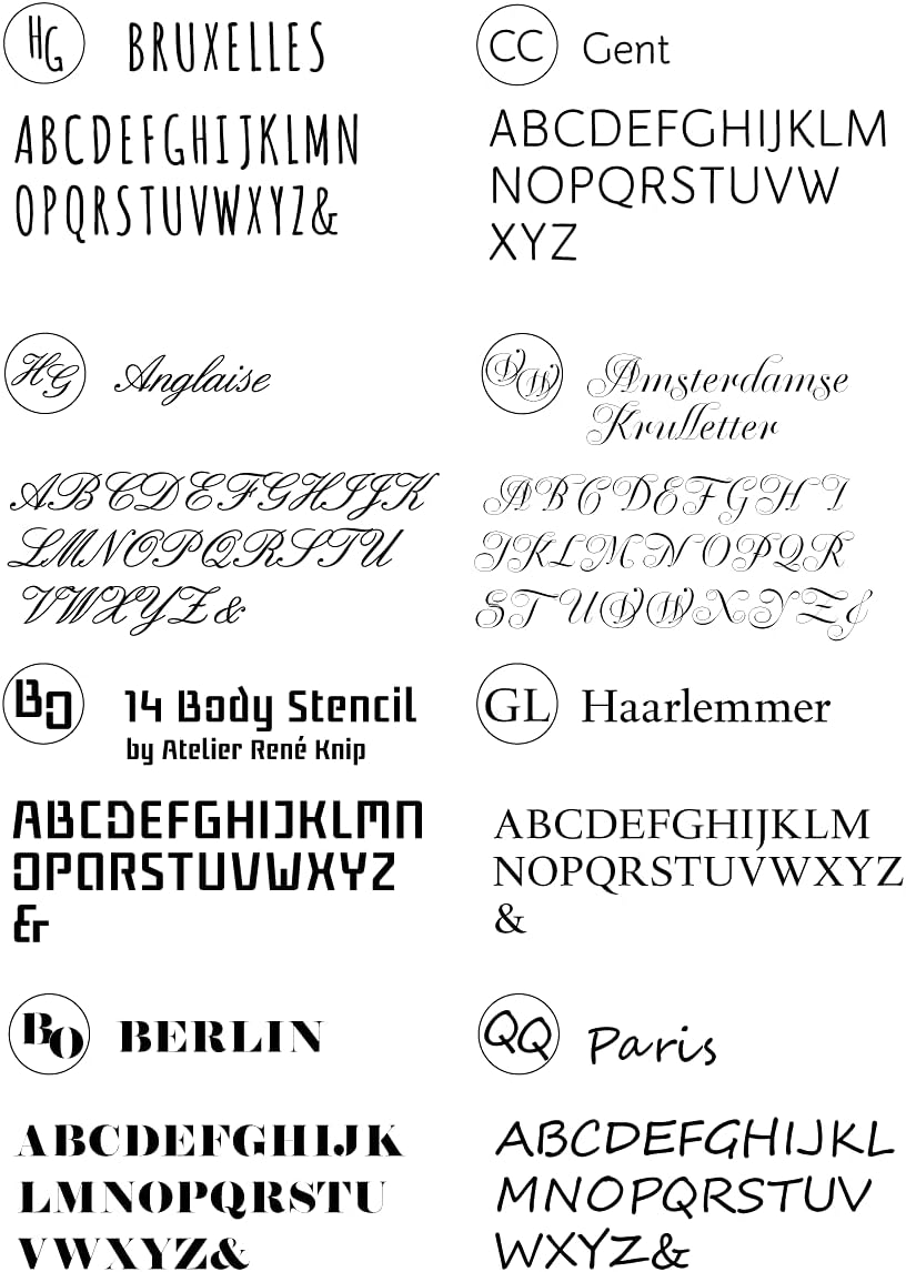 Siegelstempel mit Initialen - oval - 40x30mm