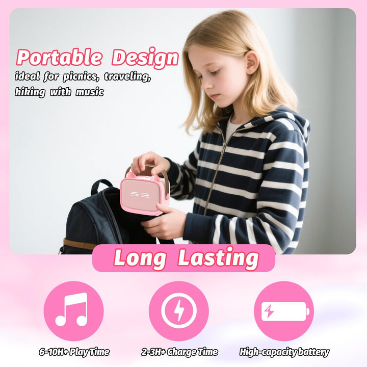 Karaoke Maschine mit 2 Karaoke Mikrofonen Kinder: Mini Karaoke Maschine Geschenk Mädchen mit Mikrofo