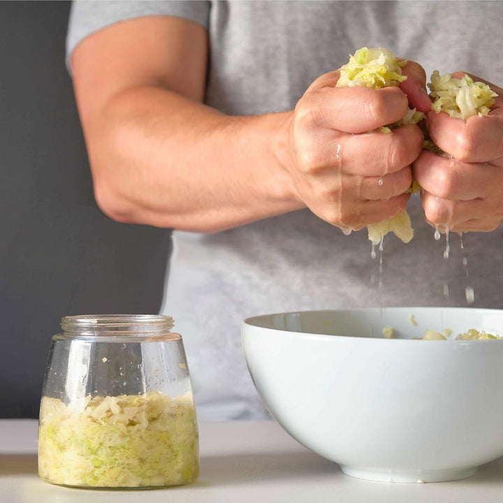 Gärglas mit 1-Wege-Luftablassöffnung – 1 Liter, 2 Stück – ideal für sichere Gärung für Kefir, Kimchi