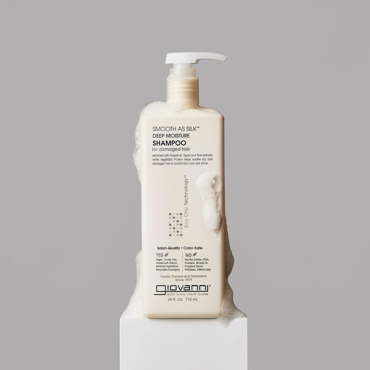 Giovanni Cosmetics Smooth As Silk Deep Moisture Shampoo, 24 Oz