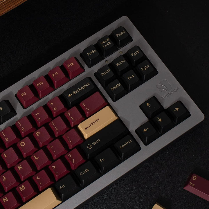Double Shot Tastenkappen 173 Tasten Cherry Profil Red Samurai Keycaps Set für ANSI/ISO Layout Cherry