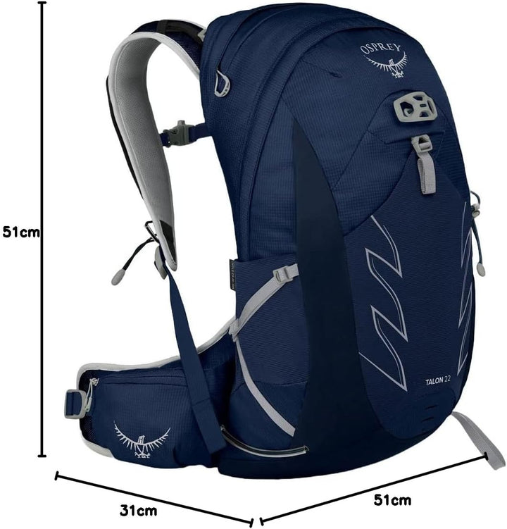 Osprey Talon 22 Wanderrucksack für Männer S-M Ceramic Blue Single, S-M Ceramic Blue Single